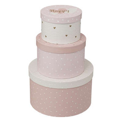 THALIE kerek játékdobozok, 3 tárolóegységből álló készlet