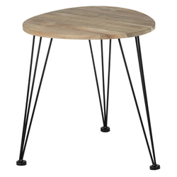 Kerek kávézóasztal, Ø 44 cm akáciából készült lap, WENKO