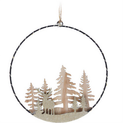 Karácsonyi dísz LED-del a lógatáshoz, Ø 20 cm