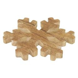 Fából készült poháralátét hópehely formájában, Ø 19 cm