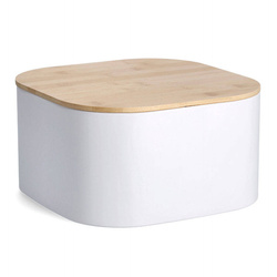 Fém kenyértartó bambusz fedéllel, 26,5 cm