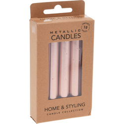 Fém asztali gyertyák paraffinból, 10 cm