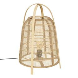 CARMEN lámpás formájú éjjeli lámpa, bambusz árnyékoló, magassága 49 cm