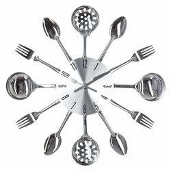 Evőeszköz mintás konyhai óra, Ø 38 cm