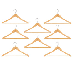 8 darab fából készült ruhafogas készlet