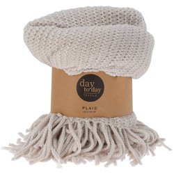 Boho takaró bojtokkal, kötött, 120 x 150 cm