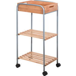 Görgős fürdőszobai polc, mobilis, 40 x 30 x 81 cm