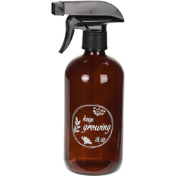 KEEP GROWING virágpermetező, műanyag barna üveg színben, 500 ml