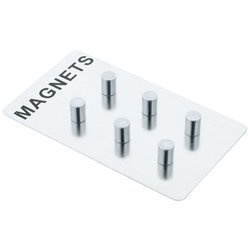 Mágnesek jegyzetekhez, rozsdamentes acél, 6 darab, ZELLER