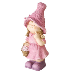 Díszítő figura Gyermek virággal, magassága 45 cm