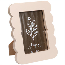 BASE fényképkeret hullámos szélekkel, 18,5 x 2,2 x 23,3 cm, taupe