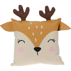 Erdei barátok plüsspárna, füllel, 40 x 40 cm