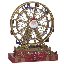 Karácsonyi városka, ünnepi jelenet a malomkerékkel