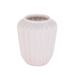 Csíkos, kerámia váz, 17 cm