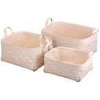 Bambusz tárolókosár, szervező - 3 darab a csomagban